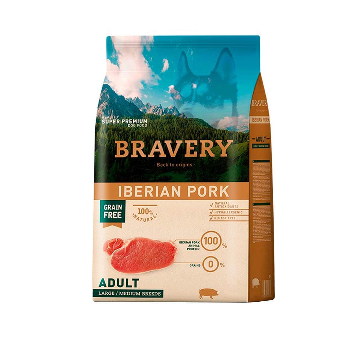 Promo Bravery Iberian Pork Adult Large / Medium 4 kg