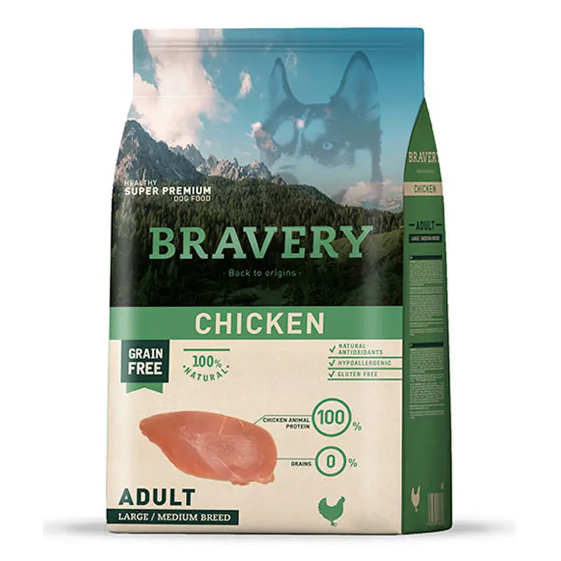 Bravery Chicken Adulto Large/medium 12kg