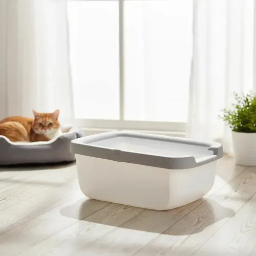 Catit Baño Grande Borde Grueso Gris