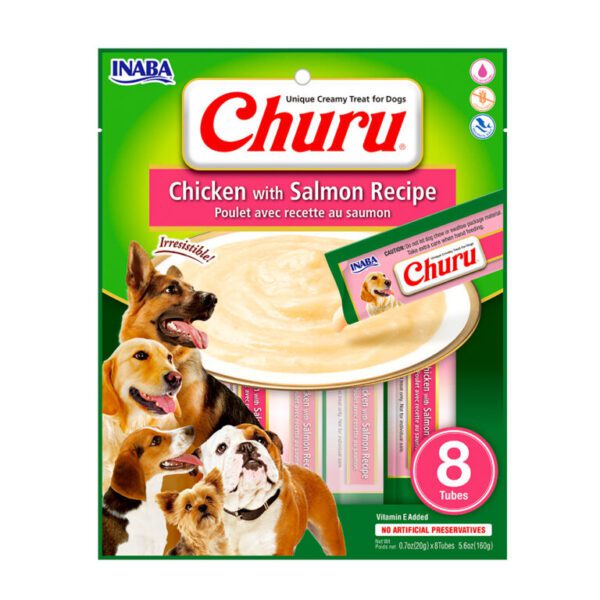 Churu Dog Chicken Salmon 8 Tubes