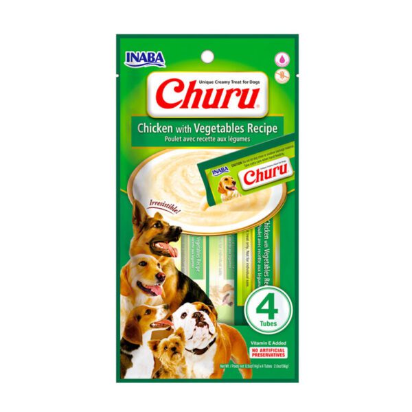 Churu Dog Chicken/ Vegetales 4 Tubes