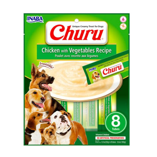 Churu Dog Chicken With Vegetales 8 Tubes