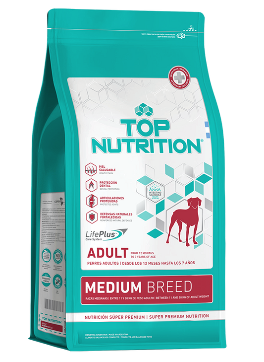 Top Nutrition Adulto Raza Mediana 15 KG